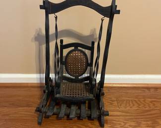 R129 - $30. Small Toy Swing on Stand for Dolls.