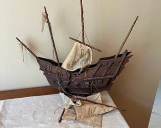 R79 - $30. Wooden Model Ship.
