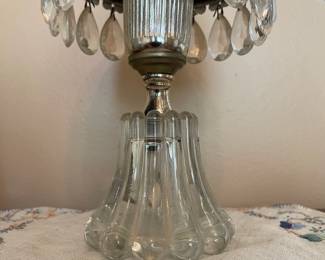 R141 - $20. Small Crystal Table Lamp.
