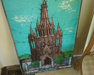 Gothic Chapel  Fabric Painting 