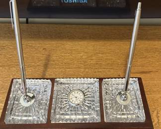 Waterford crystal desk set