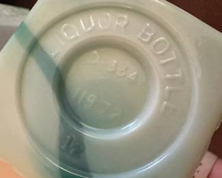 Jadeite style liquor bottles