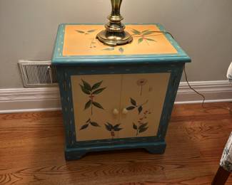 Suite of hand painted furniture.