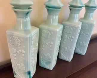 Jadeite style liquor bottles