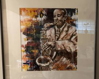 Original art - jazz saxophone