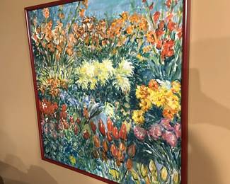 Original painting field of flowers