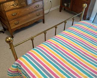 Brass bed foot board
