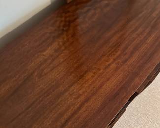 Mid century "brutalist" Lane Staccato walnut large chest with mirror. Measures 30"H x 68"L x 18 1/2"D. Image 7.