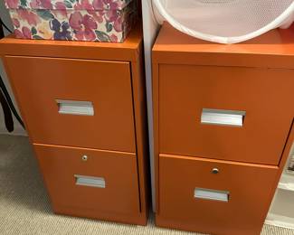 Orange file cabinets