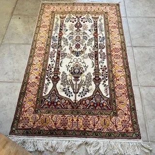 100% silk hand-made rug