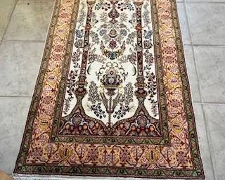 100% silk hand-made rug
