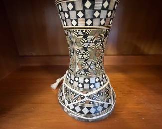 Mother of pearl inlaid vase