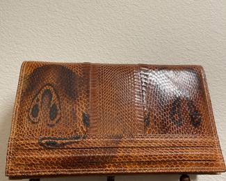 Vintage snakeskin clutch
