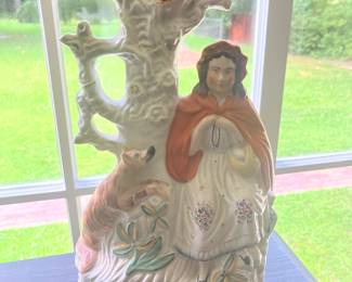 PAIR STAFFORDSHIRE LAMPS