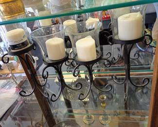wrought iron candleholders 