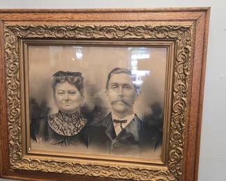 framed 1867 charcoal picture of Reverend Seymour Francis, 