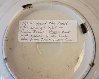 antique bowl found on Tinian Island 