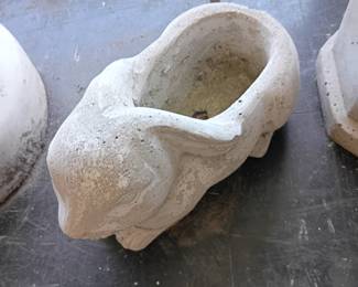 large concrete birdbaths with frogs and bunnies and more 