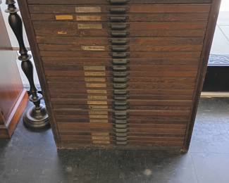 Hamilton printers cabinet 25 drawers 