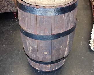 antique barrel maybe for salt 