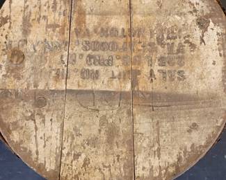antique barrel maybe for salt 