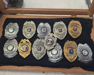 collection of badges 