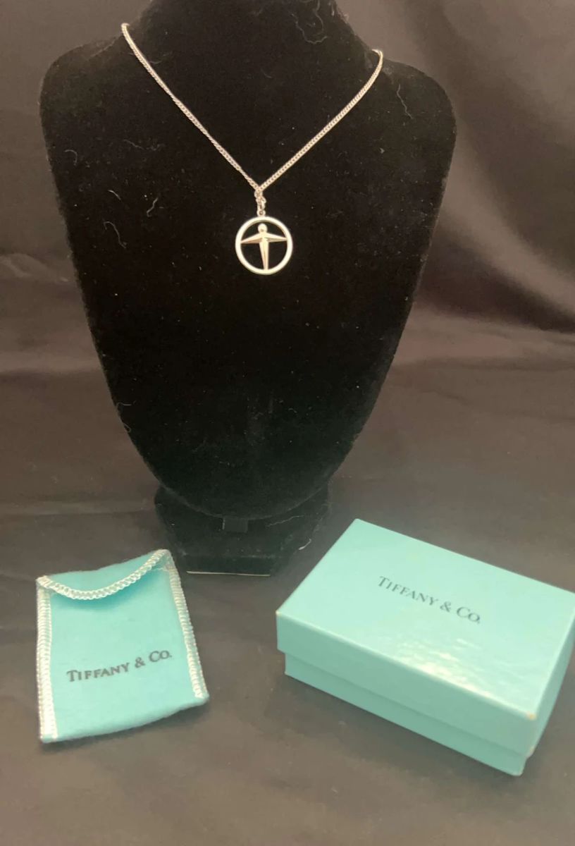  01 Vintage Sterling Silver Tiffany Co. Necklace And Pendant