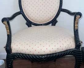 Weiman Wood Twist Chair with Fabric Back Seat