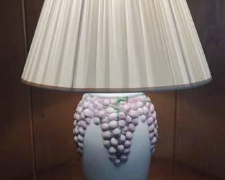 Sarreid GrapeThemed Lamp with Tan Shade