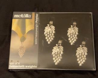 Metalla Pewter Tablecloth Weights
