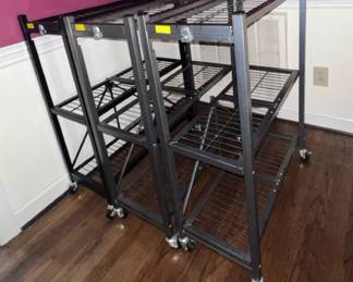Origami Set of 3 Shelving Units on Wheels