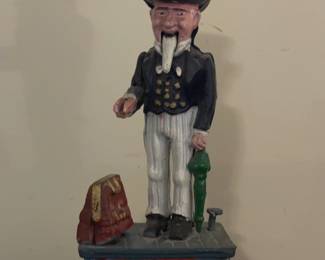 Uncle Sam Cast Iron Mechanical Bank 1880s, Reproduction