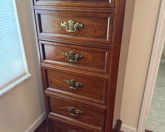 Bassett Furniture 
25 wide x 54 tall x 18 deep 