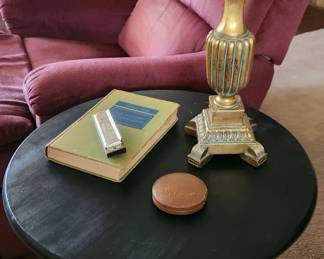 La- Z- Boy recliner & small table.