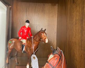 Beswick Vintage “The Huntsman” and Rubel cast iron horse head bottle opener. 