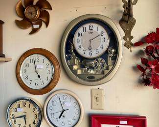 Selection of Wall Clocks, including “Joyful Land” Musical Motion Clock