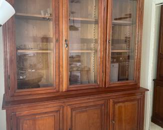 Lewis Philippi Style Bookcase/Display cabinet with adjustable wood shelves. 