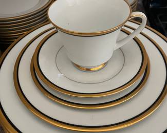 China Dinnerware for 12 (a few missing pieces)Lenox Solitare. Serving pieces, Casserole, S&P, Gravy Boat etc. also available. 