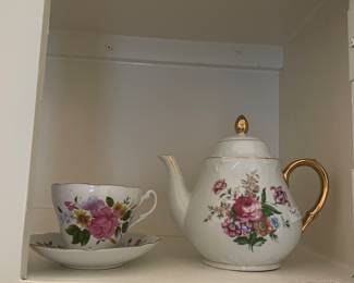 Antique Teapot and Cup & Saucer