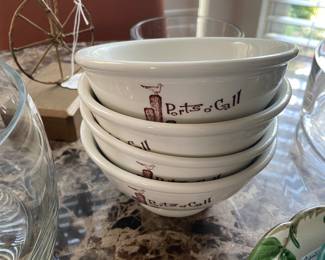Rare set of Ports O’Call bowls from former restaurant in Dallas Sheraton building.  Unable to locate any exact comparable. 