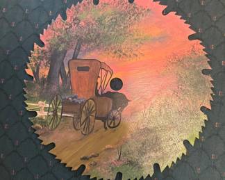 Hand Painted Saw Blade