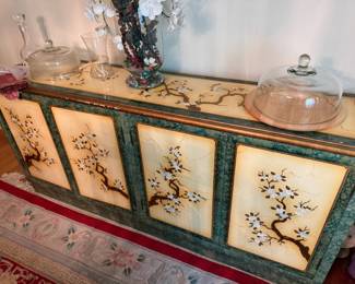 Painted Asian Cabinet