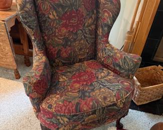 Pair of Sherrill Queen Ann Wing Chairs