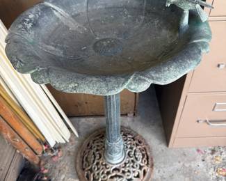 Brass bird bath