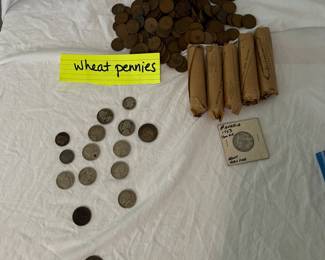 Wheat pennies 1964 and previous coins