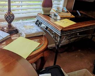 SOFA TABLE WOOD/IRON OR TV STAND.