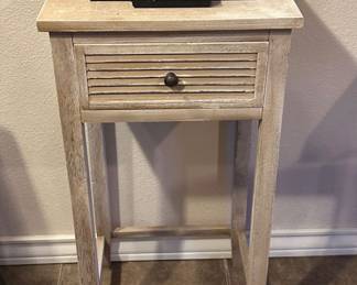 driftwood style table with drawer