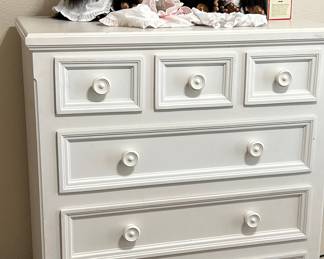 white wood tall chest