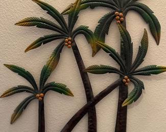metal palm tree wall art