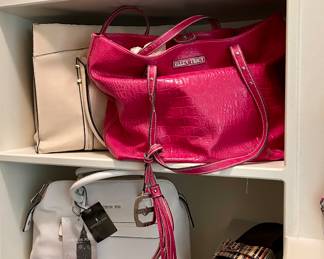 handbags, many are new with tags